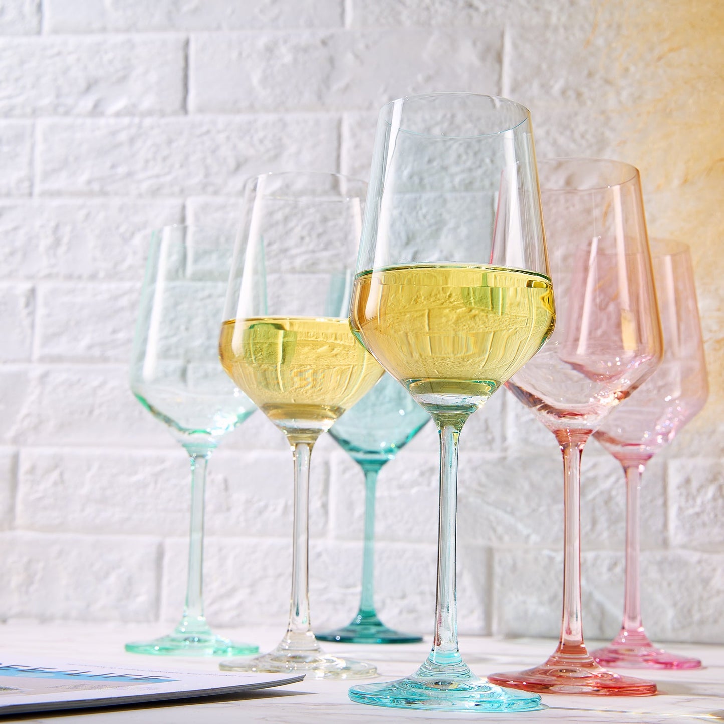 Colorata Stemmed Wine Glassware and Set of Six