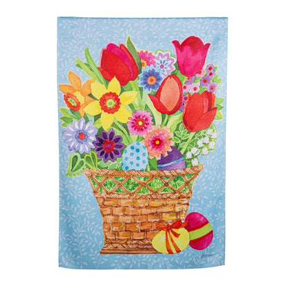 Spring Flowers Basket Suede House Flag - Tampa Home & Garden Store
