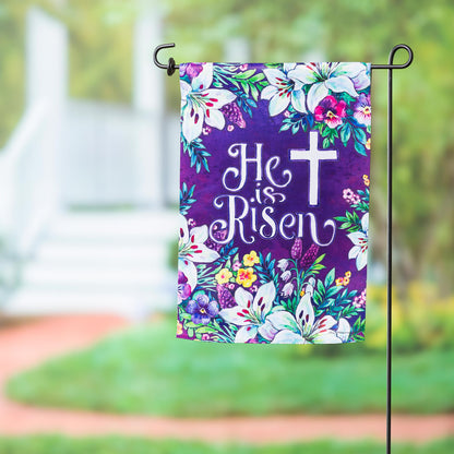 Spring Flowers Easter Cross Garden Suede Flag - Tampa Home & Garden Store
