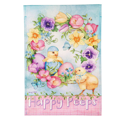Spring Has Hatched Burlap House Flag - Tampa Home & Garden Store