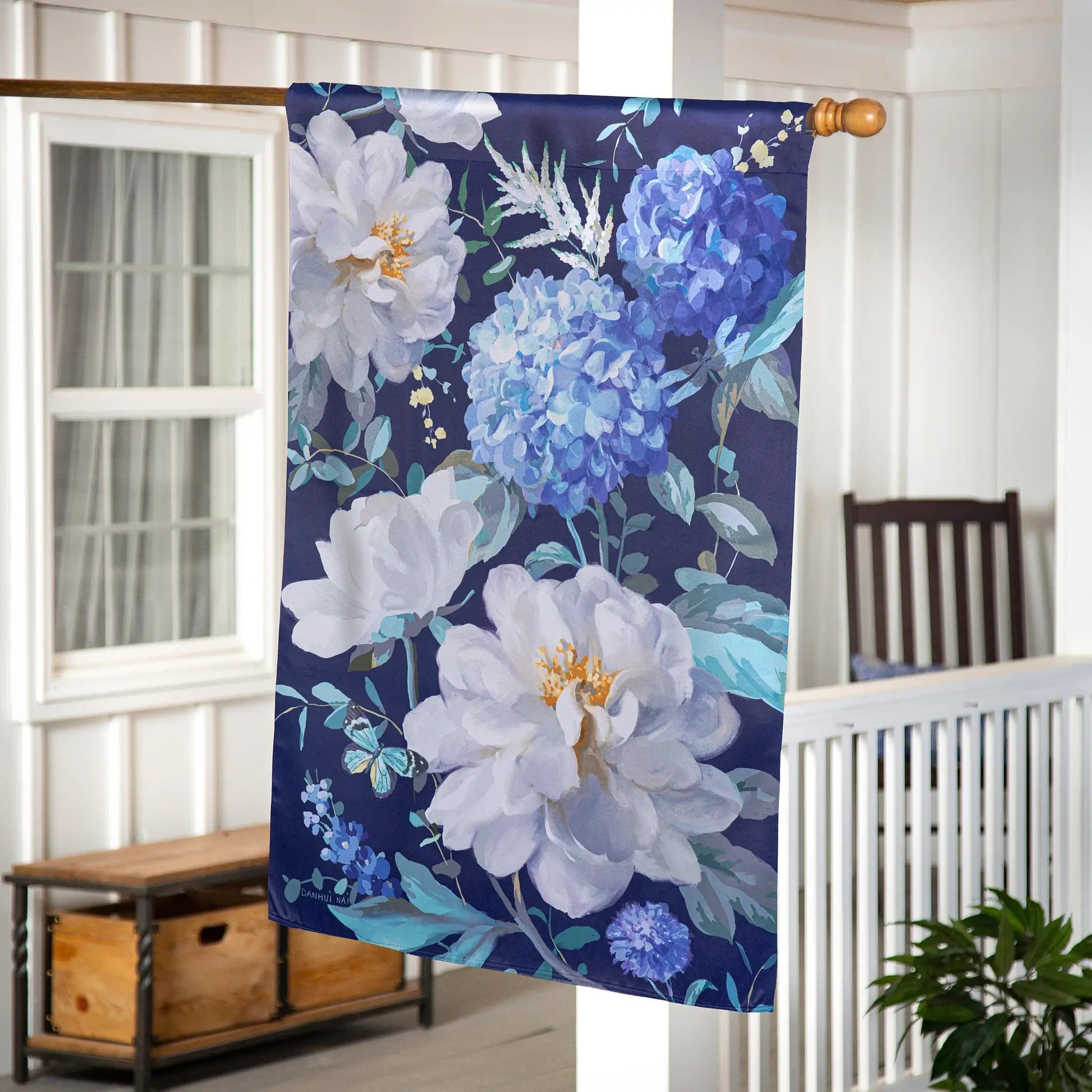 Spring Morning Blooms Suede House Flag - Tampa Home & Garden Store