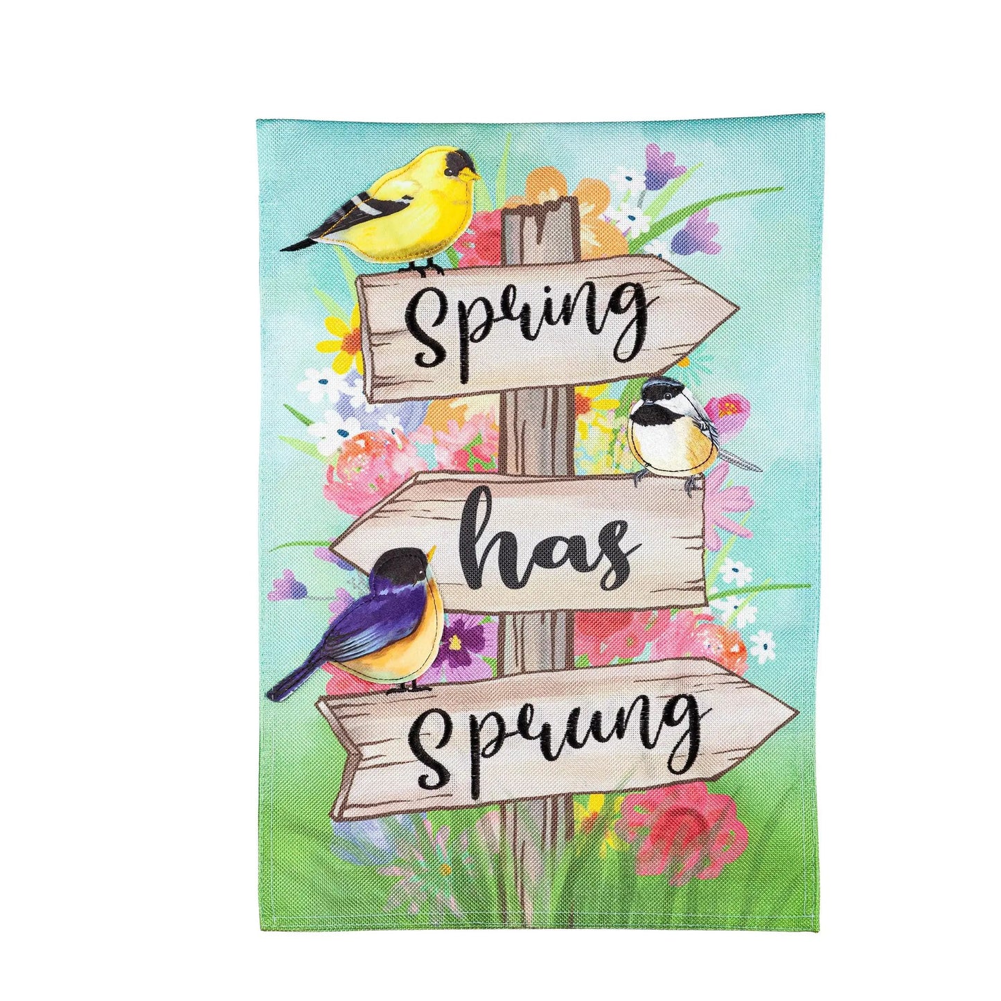 Spring Sign Burlap House Flag - Tampa Home & Garden Store