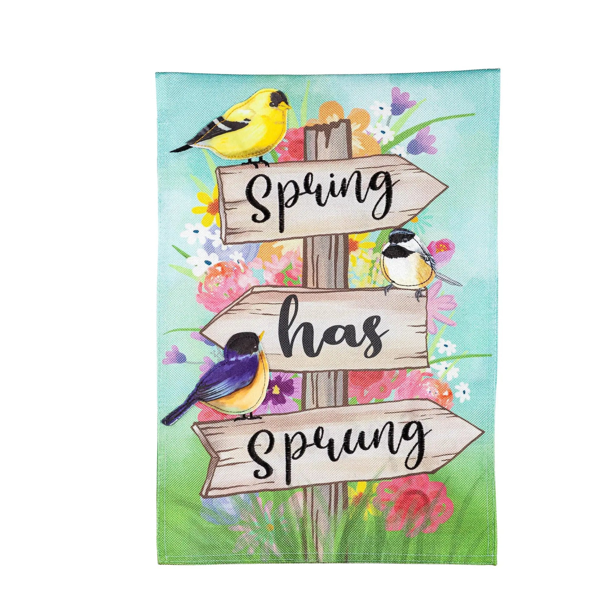 Spring Sign Burlap House Flag - Tampa Home & Garden Store