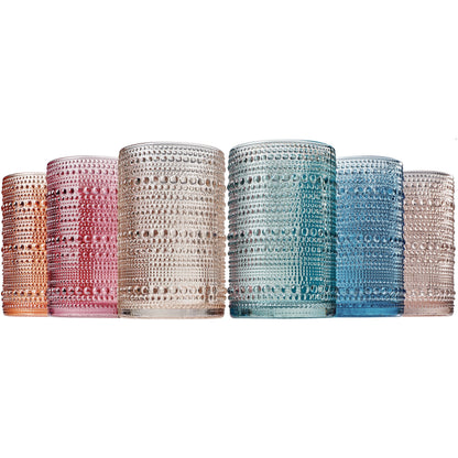 Tonal Hobnail Highball Glassware Set of 6