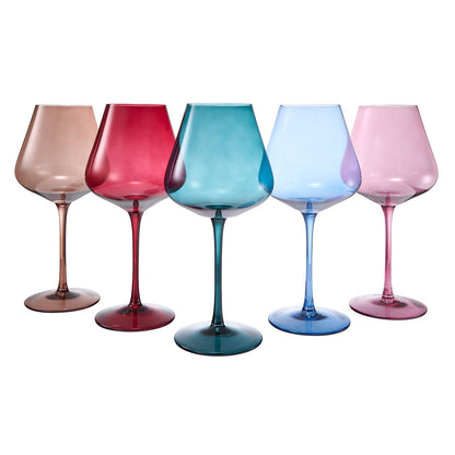 Stagioni Set of Five May Flowers Wine Glasses