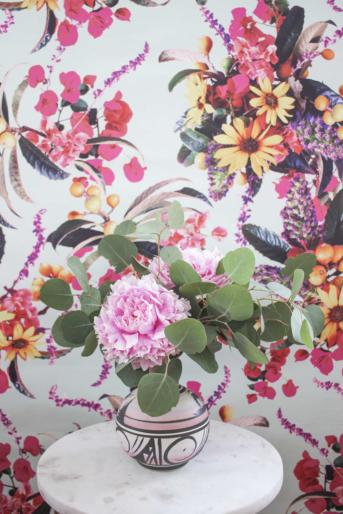 Springtime Wallpaper, pink and blue - Tampa Home & Garden Store