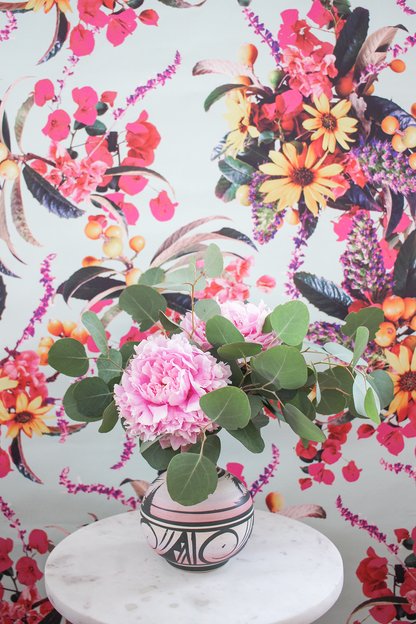 Springtime Wallpaper, pink and blue - Tampa Home & Garden Store