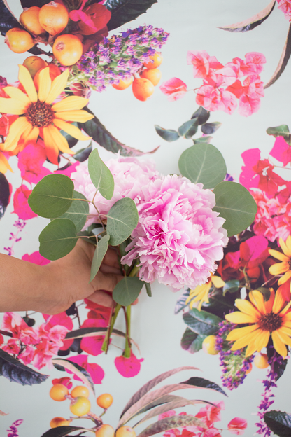 Springtime Wallpaper, pink and blue - Tampa Home & Garden Store