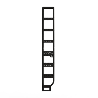 Mercedes Sprinter Van Side Ladder by Avatar Offroad, tall black metal side-mount ladder on Tampa Home & Garden Store