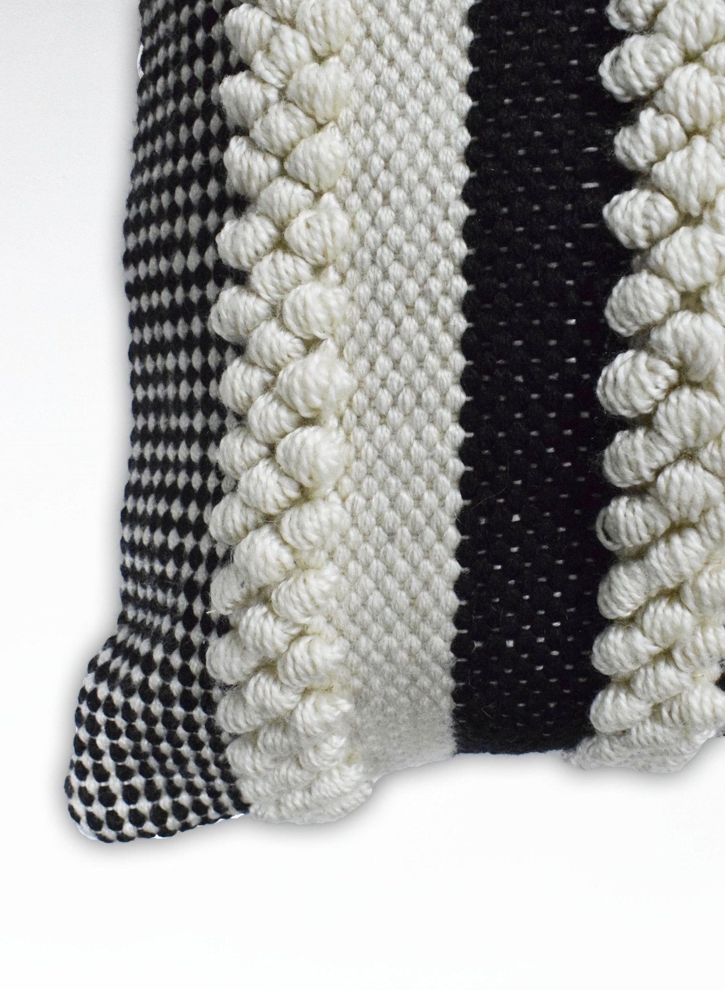 Square Outdoor and Indoor Safe Black and White Striped Pillow - Tampa Home & Garden Store