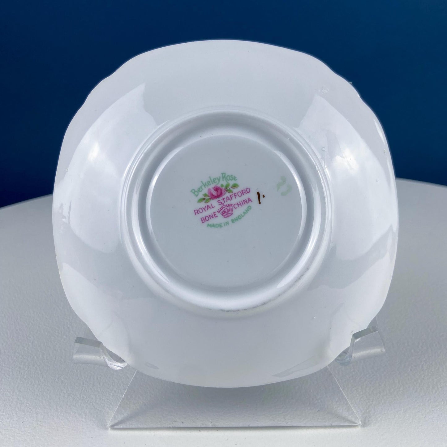 Square Tea or Coffee Cup with Bold Pink Roses and Floral Handle. Royal Stafford Berkeley Rose. Gift for a Romantic in Your Life. - Tampa Home & Garden Store