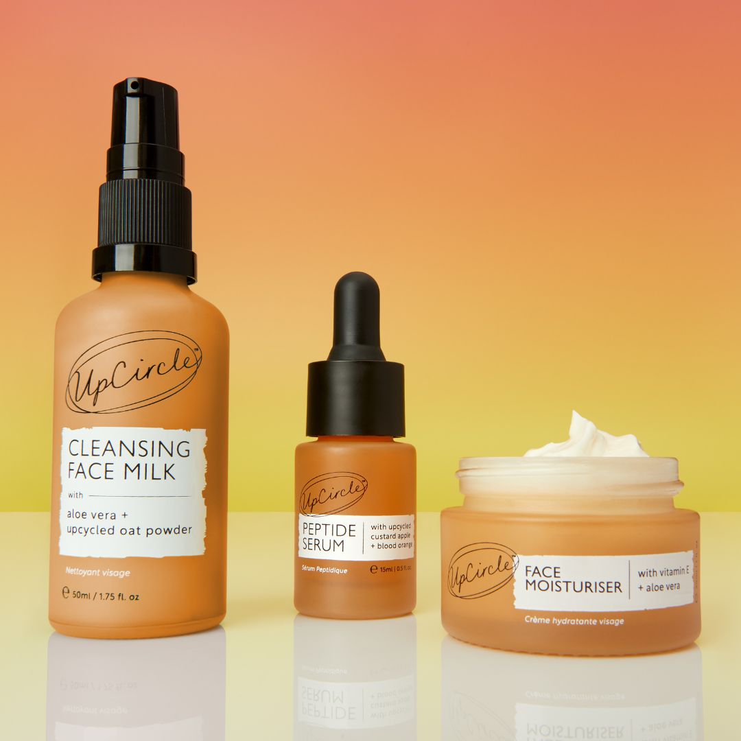 UpCircle Discovery Set: 3-piece kit with amber cleansing milk, peptide serum, moisturiser on Tampa Home & Garden Store