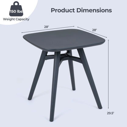 Square Outdoor Dining Table All Weather Plastic