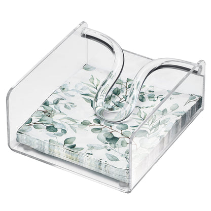 The Clear Acrylic Square Cocktail Napkin Holder