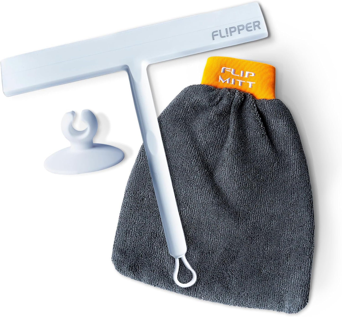 Flipper Mitt and Squeegee Set for Glass Cleaning