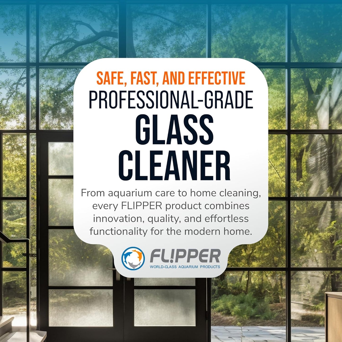 Flipper Mitt and Squeegee Set for Glass Cleaning