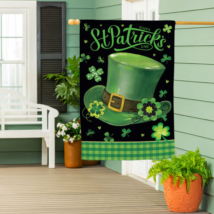 St. Patrick's Day Hat Suede House Flag - Tampa Home & Garden Store
