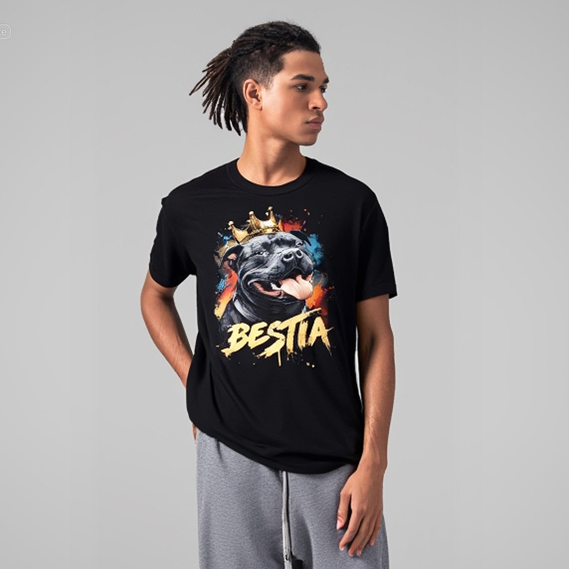 Staffy T-shirt Black - Tampa Home & Garden Store