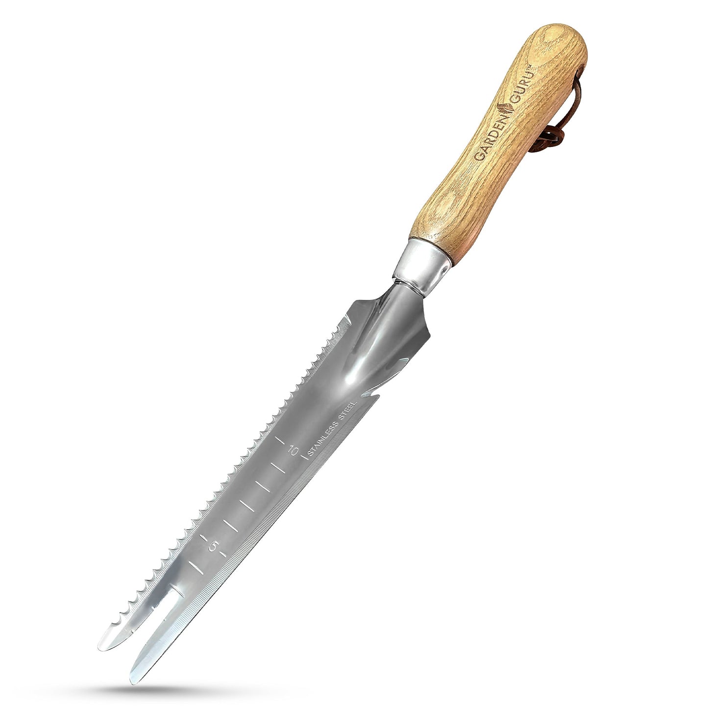 Stainless Steel 5-in-1 Weeder Trowel (classic wood handle) - Tampa Home & Garden Store