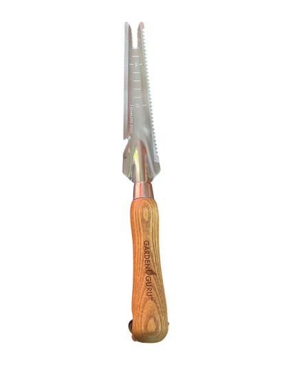 Stainless Steel 5-in-1 Weeder Trowel (classic wood handle) - Tampa Home & Garden Store