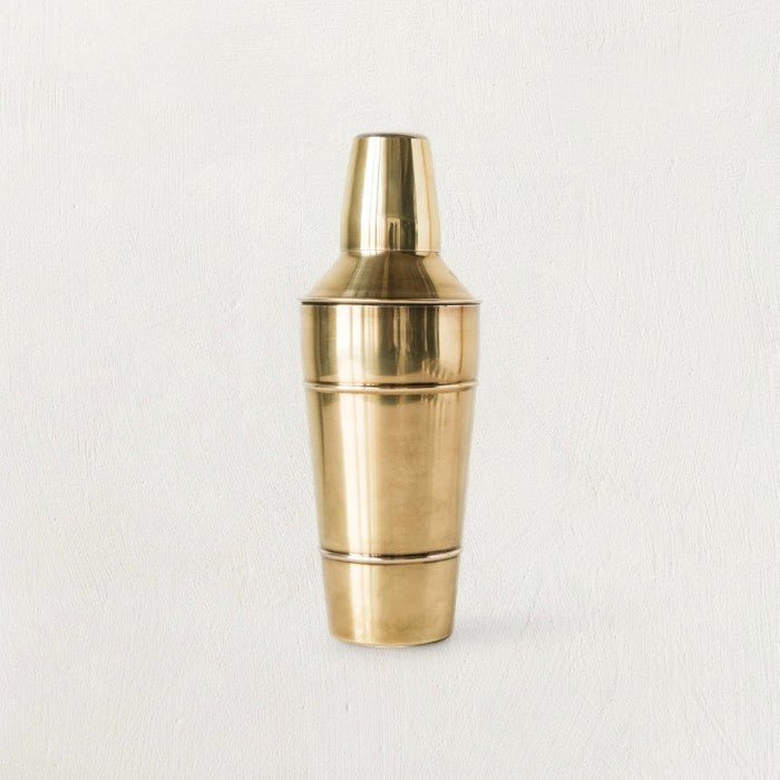 Stainless Steel Cocktail Shaker with Brass Finish - Tampa Home & Garden Store
