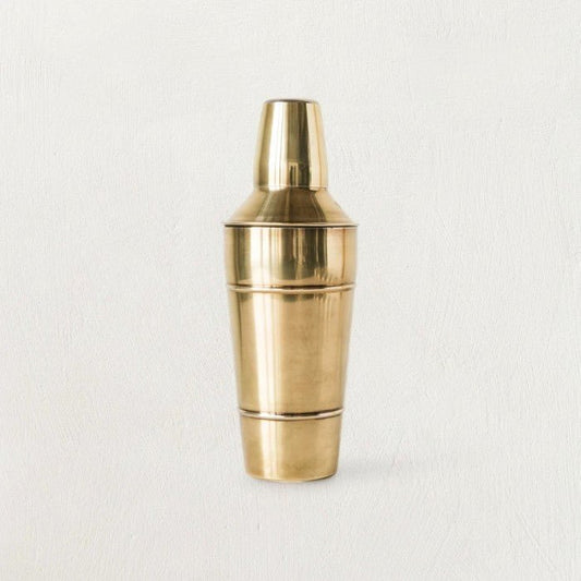Stainless Steel Cocktail Shaker with Brass Finish - Tampa Home & Garden Store