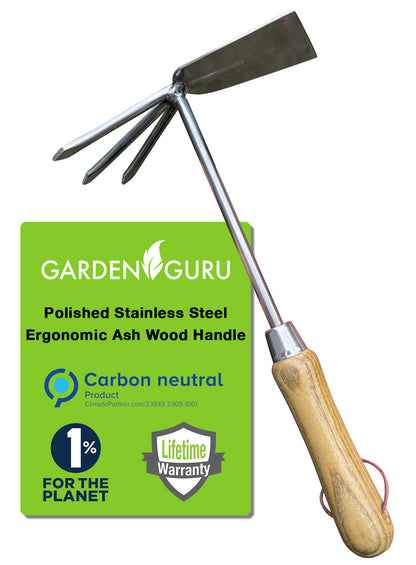 Stainless Steel Garden Cultivator Hoe (classic wood handle) - Tampa Home & Garden Store