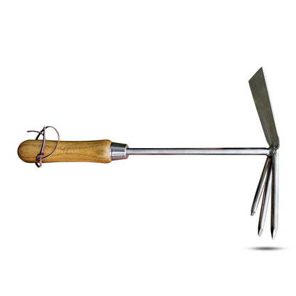 Stainless Steel Garden Cultivator Hoe (classic wood handle) - Tampa Home & Garden Store