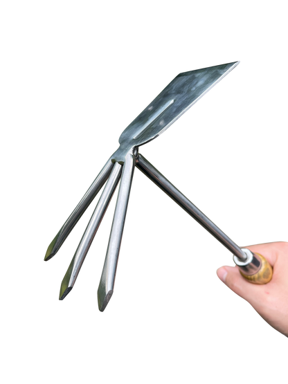 Stainless Steel Garden Cultivator Hoe (classic wood handle) - Tampa Home & Garden Store