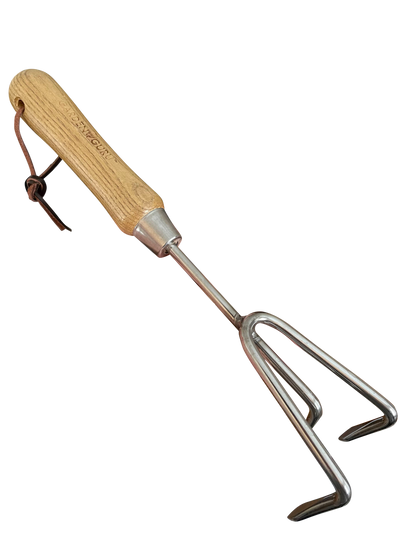 Stainless Steel Garden Cultivator (classic wood handle) - Tampa Home & Garden Store