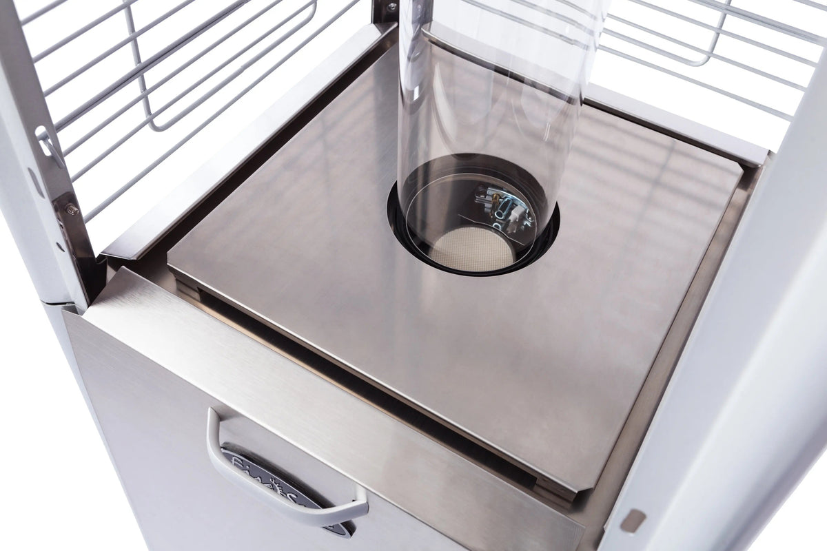 Stainless steel pyramid flame gas heater for patios by Fire Sense on Tampa Home & Garden Store