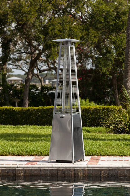 Stainless steel pyramid gas heater for patios with mesh guard Fire Sense/Balkene Home on Tampa Home & Garden Store