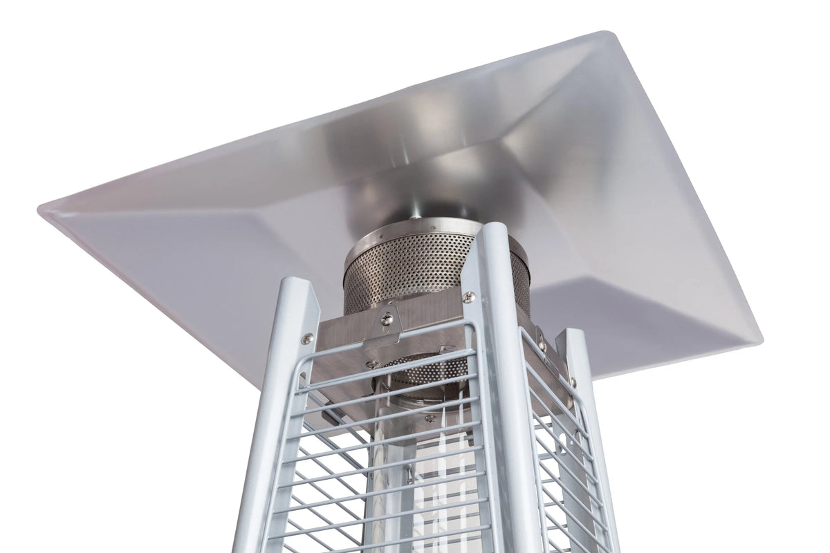 Stainless steel pyramid flame gas patio heater with perforated burner housing Fire Sense on Tampa Home & Garden Store