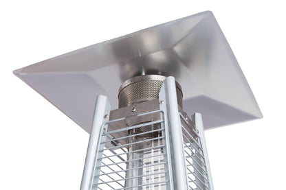 Stainless steel pyramid flame gas patio heater with perforated burner housing Fire Sense on Tampa Home & Garden Store