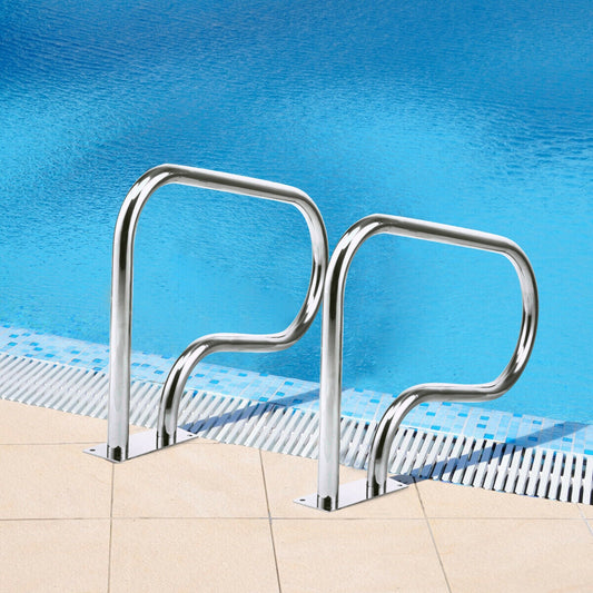 Stainless Steel Swimming Pool Hand Rail with Base Plate - Tampa Home & Garden Store