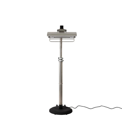 Stainless steel telescoping offset-pole infrared electric patio heater on a tall pole on Tampa Home & Garden Store