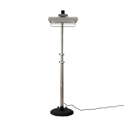 Stainless steel telescoping offset pole infrared patio heater; electric, Fire Sense/Balkene Home, pole-mounted with round base on Tampa Home & Garden Store