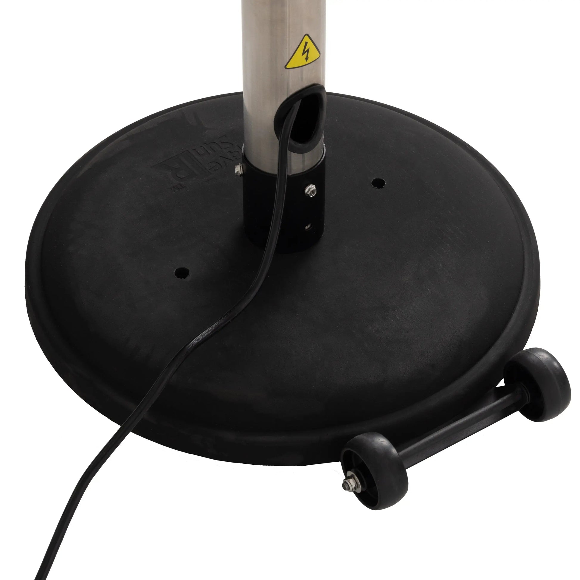 Stainless steel telescoping offset pole infrared patio heater with black base Fire Sense on Tampa Home & Garden Store