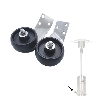 Stainless steel wheel assembly for 01775 with 2 wheels and mounting brackets on Tampa Home & Garden Store