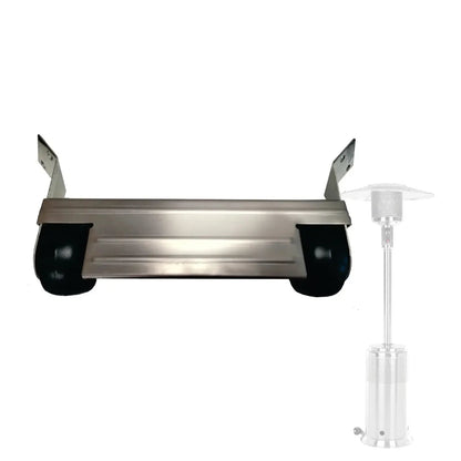 Stainless steel wheel kit with mounting brackets and 2 wheels for Pro-Series heater Fire Sense on Tampa Home & Garden Store