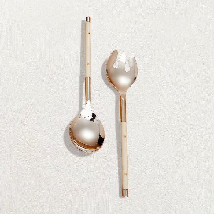 Stainless with Ivory Inlay Serving Utensil Set - Tampa Home & Garden Store