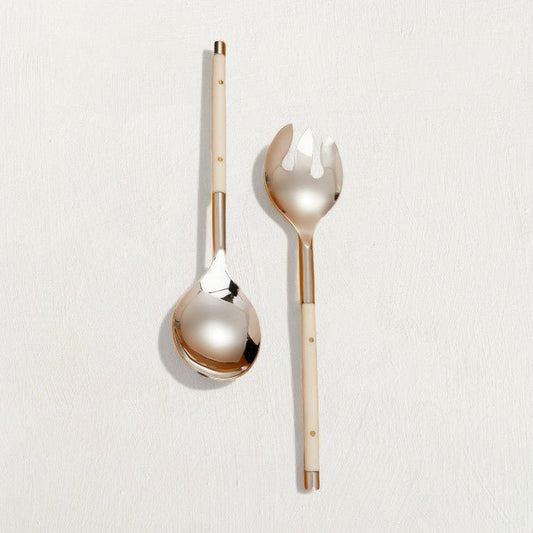 Stainless with Ivory Inlay Serving Utensil Set - Tampa Home & Garden Store
