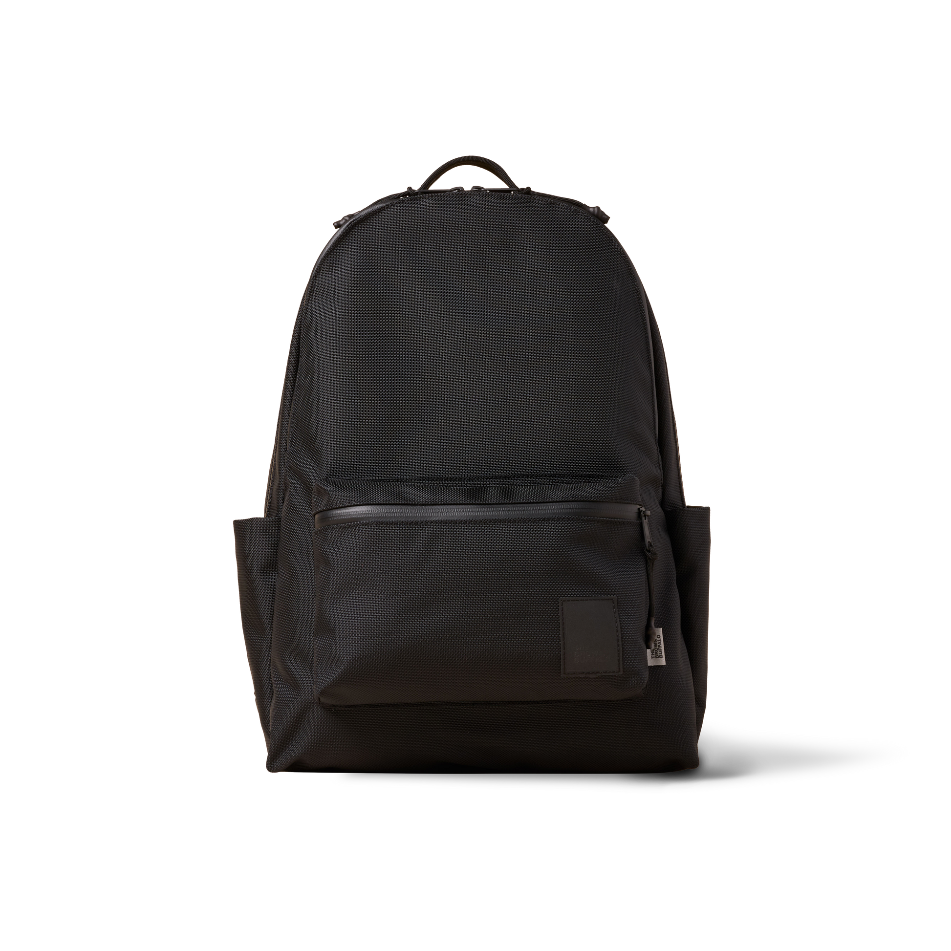 Backpack The Brown Buffalo Standard Issue black durable fabric with front zip pocket on Tampa Home & Garden Store