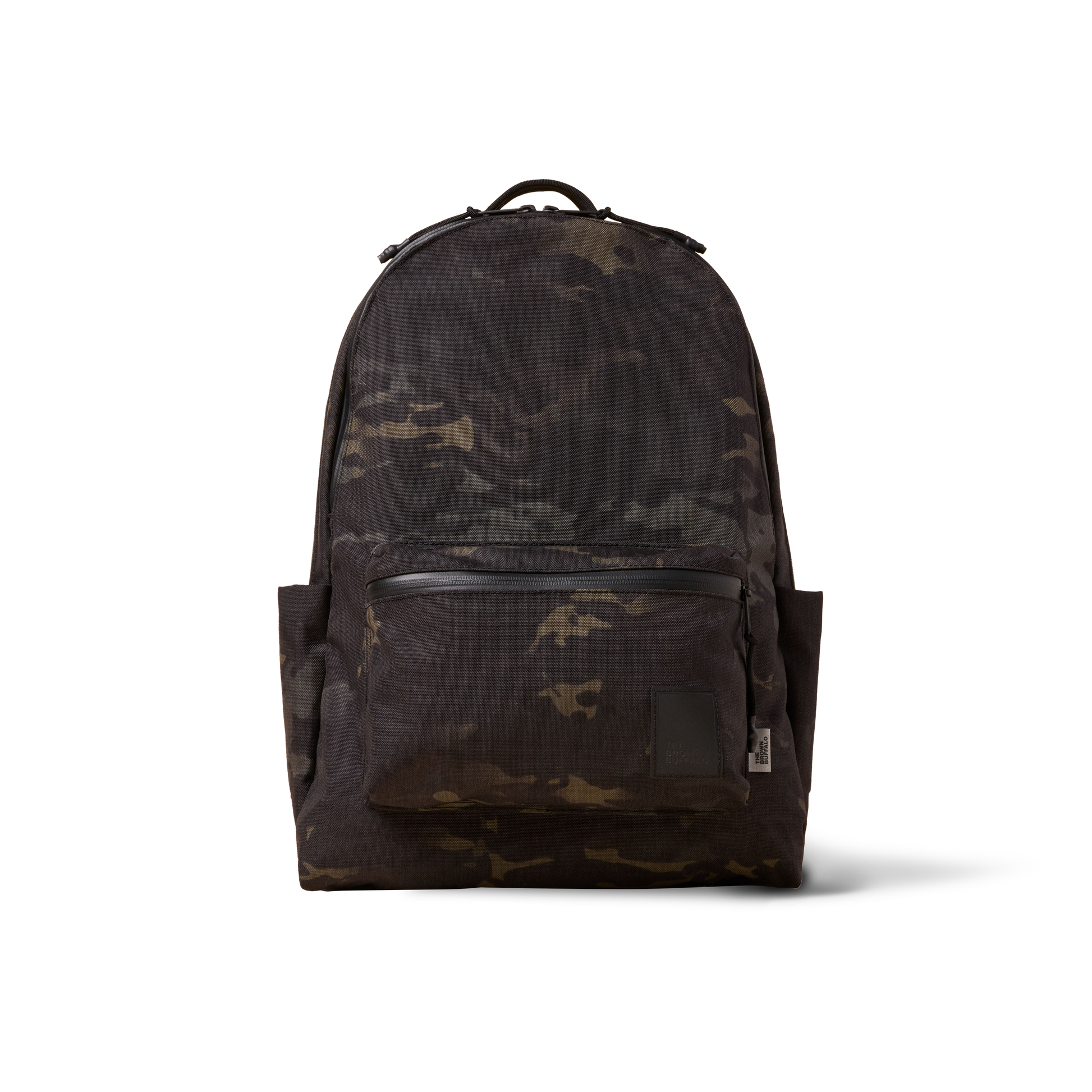 Standard Issue backpack camouflage by The Brown Buffalo with top handle and front pocket on Tampa Home & Garden Store