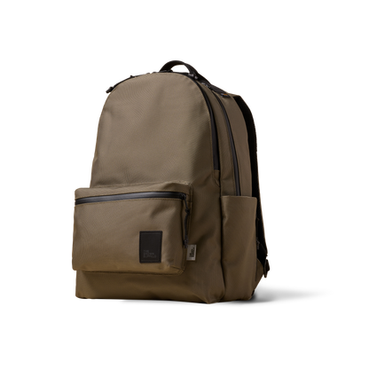 Standard Issue backpack by The Brown Buffalo in khaki rugged fabric with front pocket on Tampa Home & Garden Store