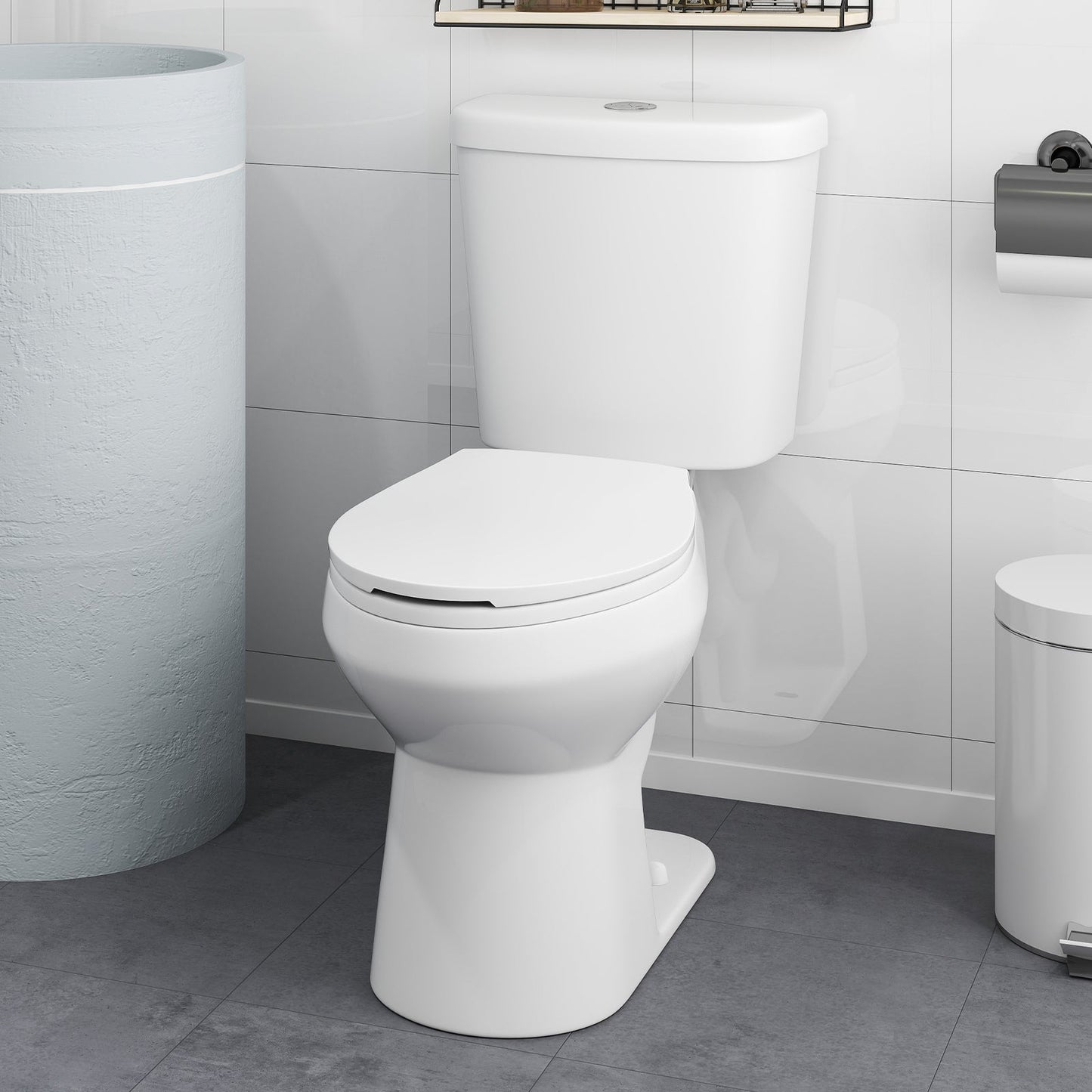 Standard Toilet with 17.5 Inch ADA Comfort Chair Height Seat