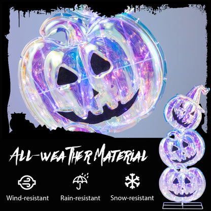 Standing 150 LED Lighted Pumpkin with Base, clear plastic, DirectDeals, large and small pumpkins on Tampa Home & Garden Store