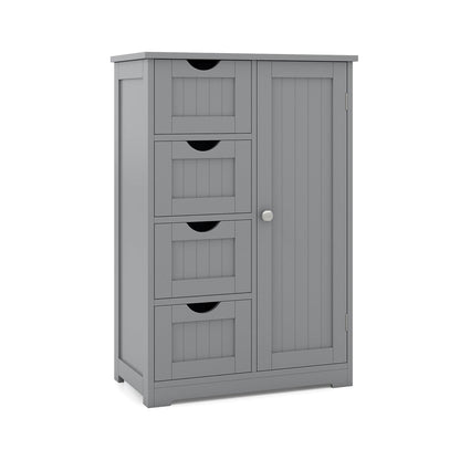 Mueble de madera para interior de pie con 4 cajones - Marrón