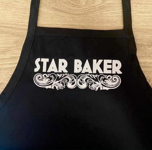Star Baker Embroidered Apron - Multiple Apron Color/Style Options - Tampa Home & Garden Store