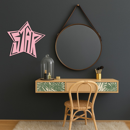 Star Shaped Typography Metal Wall Art – Bold Statement Design - KAFGP108 - Tampa Home & Garden Store